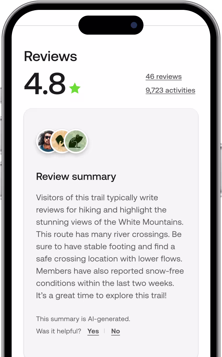 Mobile app reviews screen showing rating and review summary